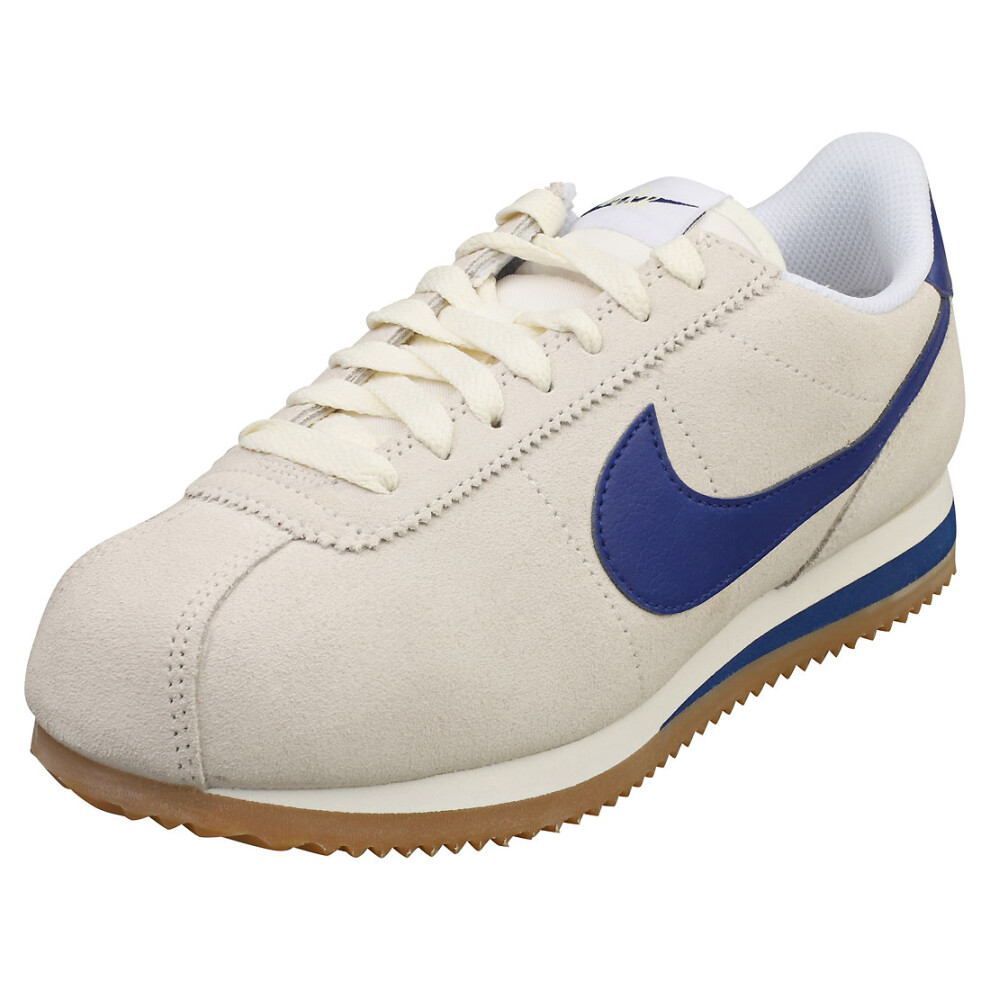 (6) Nike Cortez Womens Casual Trainers in Ivory Blue