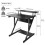Dripex (Black) Z-Shaped Desk: Mobile & Compact for Small Spaces 4