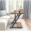 Dripex (Walnut) Z-Shaped Desk: Mobile & Compact for Small Spaces 4