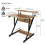 Dripex (Walnut) Z-Shaped Desk: Mobile & Compact for Small Spaces 5
