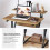 Dripex (Walnut) Z-Shaped Desk: Mobile & Compact for Small Spaces 6