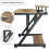 Dripex (Walnut) Z-Shaped Desk: Mobile & Compact for Small Spaces 8