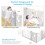(Grey) Foldable Playpen for Babies and Toddlers 8