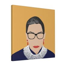Canvas Print Only Ruth Bader Ginsburg Wall Art Poster Room Decor 18x18 inch No Frame