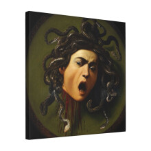 Canvas Print Only Medusa (1597-1598) Caravaggio Artwork Wall Art Poster Room Decor 18x18 inch No Frame
