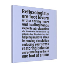 Canvas Print Only Reflexologists Are Foot Lovers (black Text) Wall Art Poster Room Decor 18x18 inch No Frame
