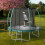 Living And Home 8FT Outdoor Enclosure Trampoline with Ladder 1