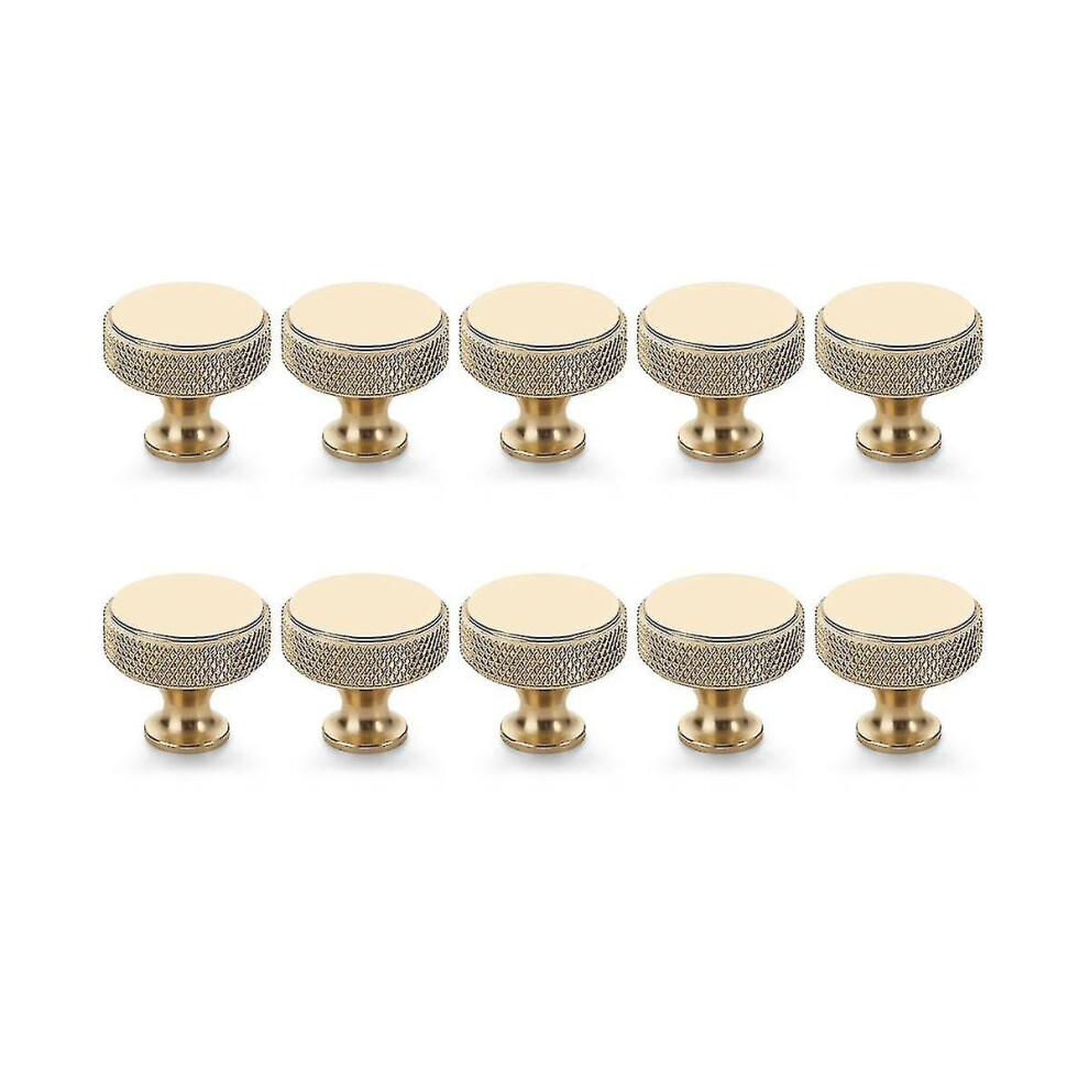 10 Pack Champagne Bronze Knurled Cabinet Knobs Round Kitchen Cabinet Pulls For Drawer Dresser, Cupb 9430790850775