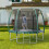 Living And Home 10FT Outdoor Enclosure Trampoline with Ladder 1