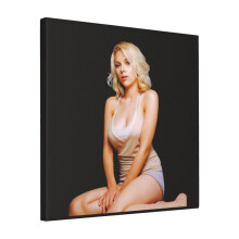 Canvas Print Only Scarlett Johansson Wall Art Poster Room Decor 18x18 inch No Frame