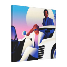 Canvas Print Only Miami Vice Wall Art Poster Room Decor 18x18 inch No Frame