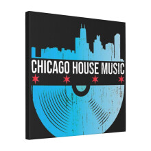 Canvas Print Only Chicago House Music Wall Art Poster Room Decor 18x18 inch No Frame