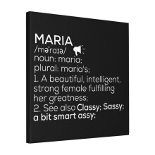 Canvas Print Only Maria Name Definition Wall Art Poster Room Decor 18x18 inch No Frame