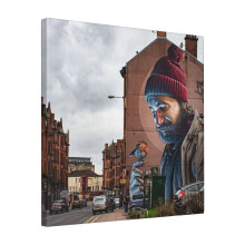 Canvas Print Only St Mungo Street Art, Glasgow Wall Art Poster Room Decor 18x18 inch No Frame