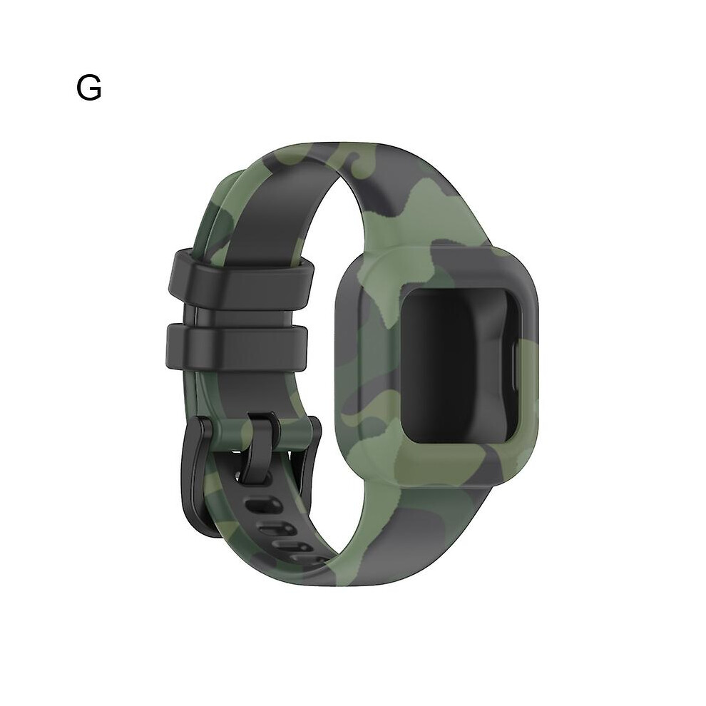 (G) Watch Band Pattern Printing Soft Silicone Wrist Bracelet Strap Wristband Compatible Garmin Fit Jr3/vivofit Jr.3