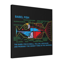 Canvas Print Only NDVH Babel Fish H2G2 Wall Art Poster Room Decor 18x18 inch No Frame