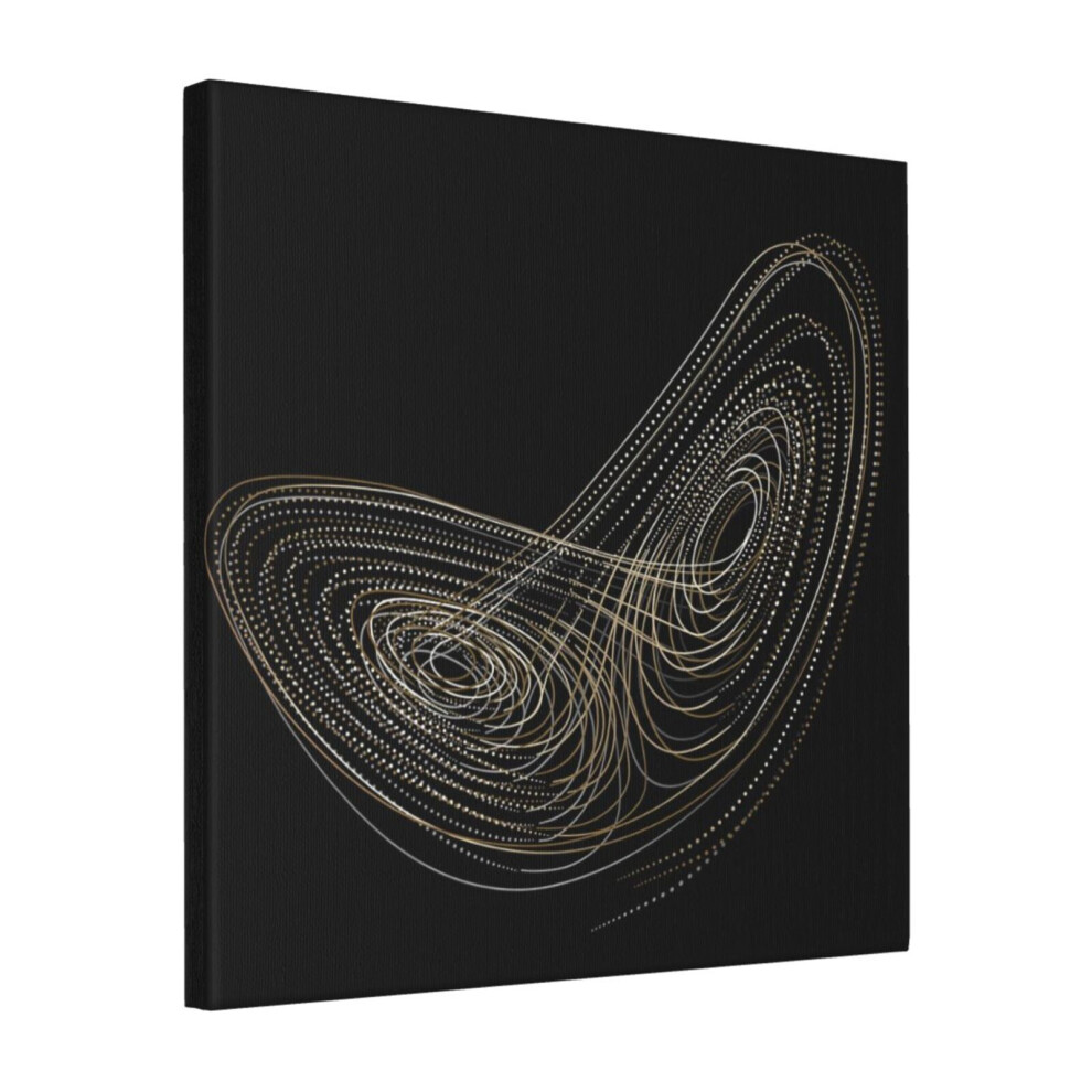 Canvas Print Only Chaos Theory Lorenz Equation 2.0 Wall Art Poster Room Decor 18x18 inch No Frame