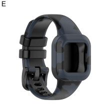 (E) Watch Band Pattern Printing Soft Silicone Wrist Bracelet Strap Wristband Compatible Garmin Fit Jr3/vivofit Jr.3
