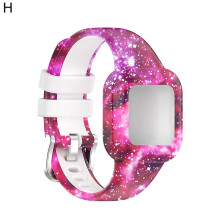 (H) Watch Band Pattern Printing Soft Silicone Wrist Bracelet Strap Wristband Compatible Garmin Fit Jr3/vivofit Jr.3