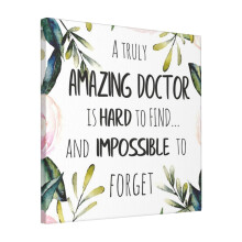 Canvas Print Only Thank You Doctor Quote Doctor Appreciation Quote Doctor Farewell Gift Leaving Wall Art Poster Room Decor 18x18 inch No Frame