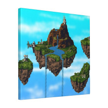 Canvas Print Only The Flying Kingdom Where Dreams Come True Wall Art Poster Room Decor 18x18 inch No Frame