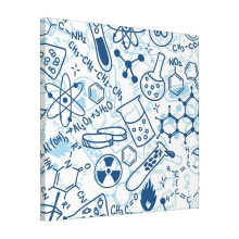 Canvas Print Only Chemistry Wall Art Poster Room Decor 18x18 inch No Frame
