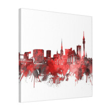Canvas Print Only Dortmund Skyline Red Wall Art Poster Room Decor 18x18 inch No Frame