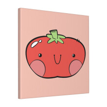 Canvas Print Only Cute Tomato Cartoon Wall Art Poster Room Decor 18x18 inch No Frame