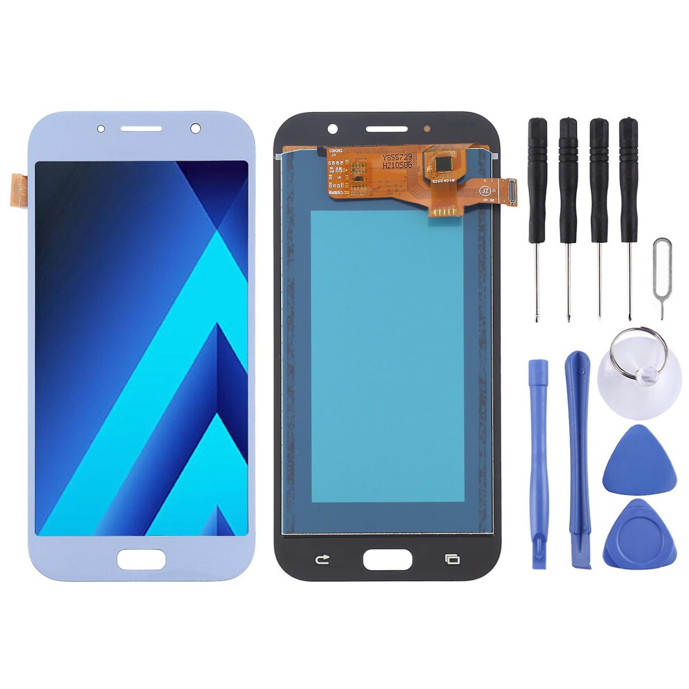 () Tft Lcd Screen For Galaxy A7 (2017), A720fa, A720f/Ds With Digitizer Full Assembly (Black) Blue/Black 8238749333529