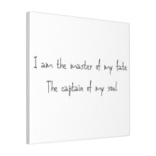 Canvas Print Only William Ernest Henley - I Am The Master Of My Fate, The Captain Of My Soul Invictus Poem Wall Art Room Decor 18x18 inch No Frame
