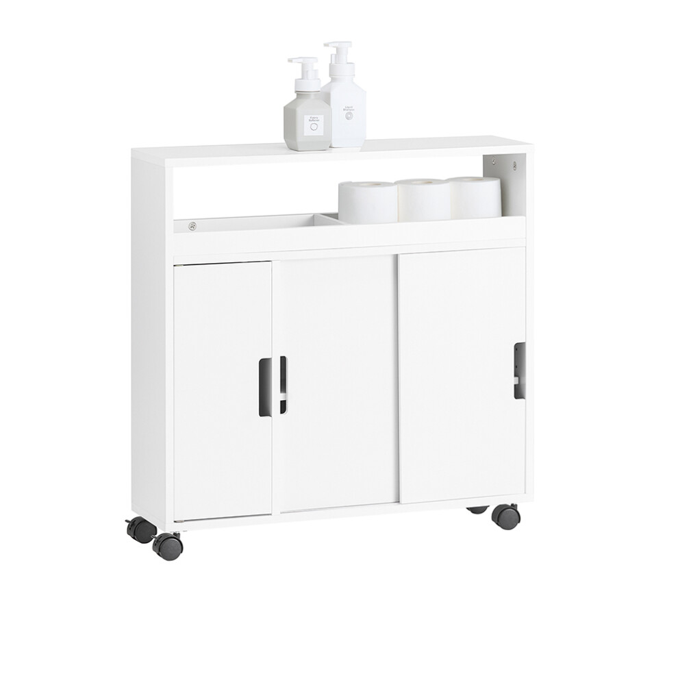 SoBuy® BZR02-W, Bathroom Cabinet Bathroom Toilet Paper Roll Holder