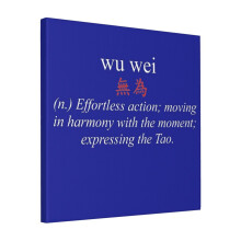 Canvas Print Only Wu Wei By Truth Tees Taoist Aesthetic Wall Art Poster Room Decor 18x18 inch No Frame