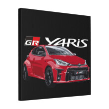 Canvas Print Only TOYOTA GR YARIS - RED Wall Art Poster Room Decor 18x18 inch No Frame