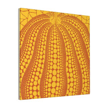 Canvas Print Only Yayoi Kusama 1998 Pumpkins Yellow Wall Art Poster Room Decor 18x18 inch No Frame