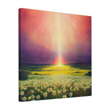 Canvas Print Only Dreamy Daisies Wall Art Poster Room Decor 18x18 inch No Frame