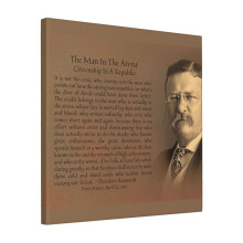 Canvas Print Only The Man In The Arena Wall Art Poster Room Decor 18x18 inch No Frame
