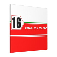 Canvas Print Only Charles Leclerc 16 - Scuderia Ferrari Wall Art Poster Room Decor 18x18 inch No Frame
