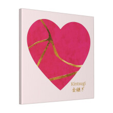 Canvas Print Only Kintsugi Heart Wall Art Poster Room Decor 18x18 inch No Frame