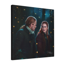 Canvas Print Only The Happiest Place On Earth Fireflies And Words Wall Art Poster Room Decor 18x18 inch No Frame