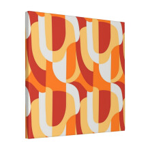 Canvas Print Only Orange Abstract Retro Pattern Wall Art Poster Room Decor 18x18 inch No Frame