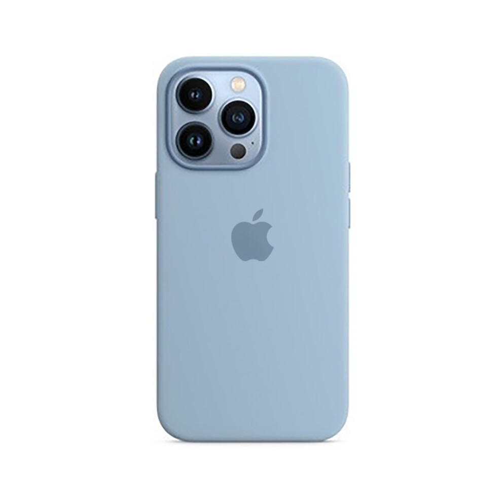 (Fog Blue) Liquid silicone case for Apple iPhone13Pro, soft to touch