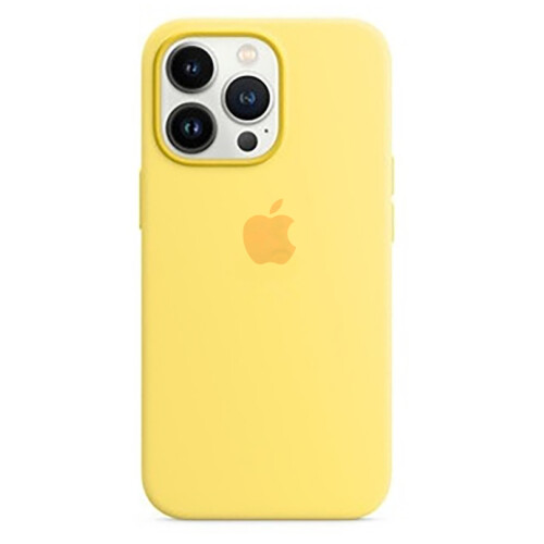 (Light Yellow) Liquid silicone case for Apple iPhone13Pro, soft to touch