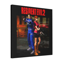 Canvas Print Only Resident Evil 2 1998 Wall Art Poster Room Decor 18x18 inch No Frame