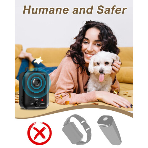 Controlo automÃ¡tico de latidos de cÃes com 3 modos de funcionamento, recarregÃ¡vel e ultrassÃ³nico para uso interior e exterior 2