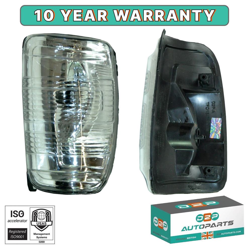 Wing Mirror Indicator Lens Covers Pair Left & Right For Ford Transit Mk8 5060245139076