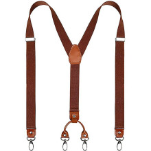 (A02) Mens Braces For Men 4 Clips Y-back 2.5cm Wide Heavy Duty Adjustable Elastic Mens Suspenders Durable Suspenders Strong Metal Clips