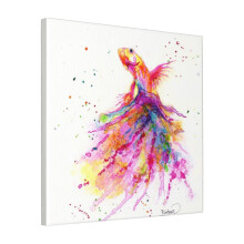 Canvas Print Only Colorful Betta Fish Wall Art Poster Room Decor 18x18 inch No Frame