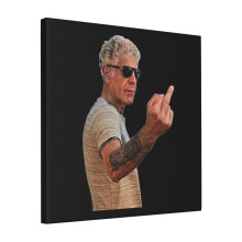 Canvas Print Only Vintage Anthony Bourdain Wall Art Poster Room Decor 18x18 inch No Frame