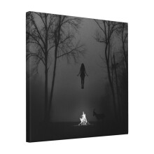 Canvas Print Only Ritual In The Woods Wall Art Poster Room Decor 18x18 inch No Frame