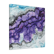 Canvas Print Only Abstract Purple Agate Wall Art Poster Room Decor 18x18 inch No Frame